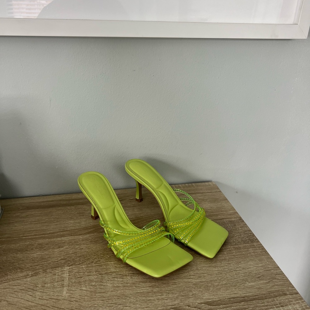 Cute green mules